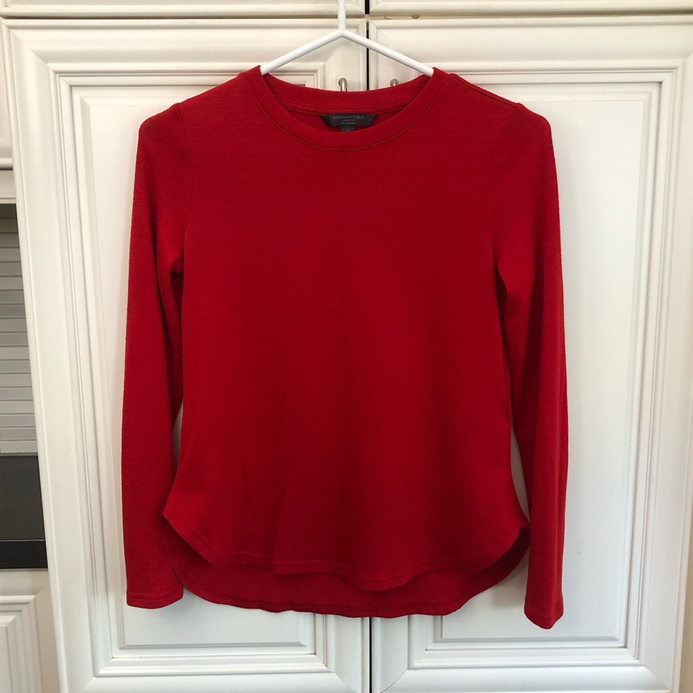 Banana Republic jersey knit long sleeve top
